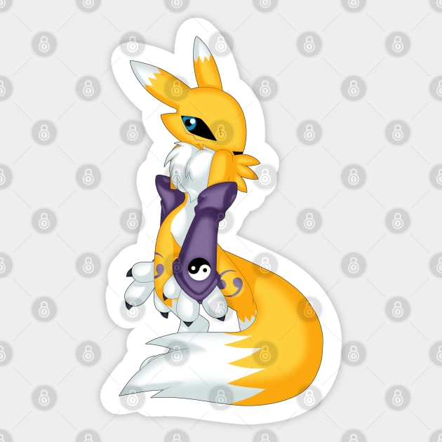 Cute Little Renamon Sticker by Verona